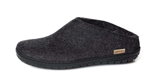 Glerups: The Slip-on With Natural Rubber Sole Black/Charcoal